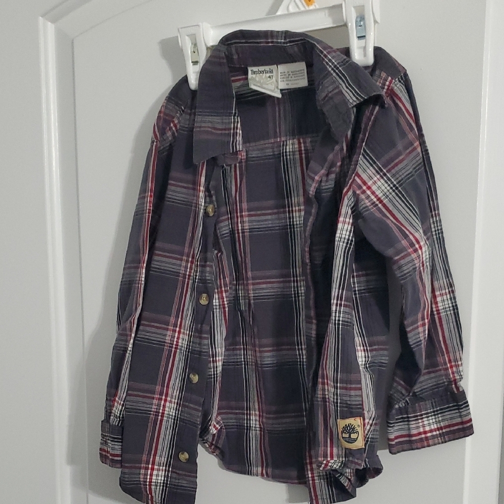 Timberland Kids Plaid Shirt - Black and Red